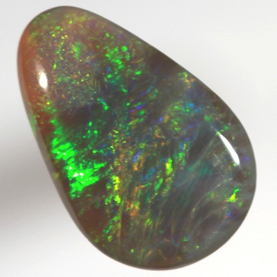 SOLID BLACK OPAL Crisp bright green in rolling flashes